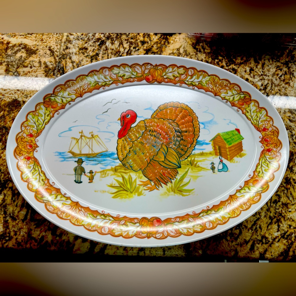 Vintage Melamine Turkey Platter